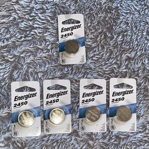 Energizer Silver Lithium Coin Batteries cr2450 5 Packs